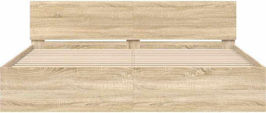 Wandbettrahmen King Size Holzsophia mit Lattenrost für Matratze 193x203cm