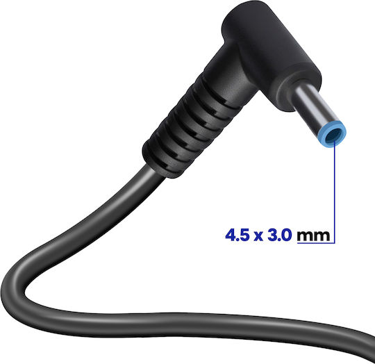 Avizar 65W Laptop-Ladegerät Computer Gekrümmter Stecker 1,2m Kabel Schwarz