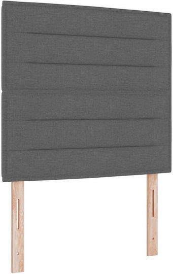 Ein Einzelbett Mit Stoff Dunkelgrau Mit Stauraum Mit Lattenrost & Matratze 100x200cm