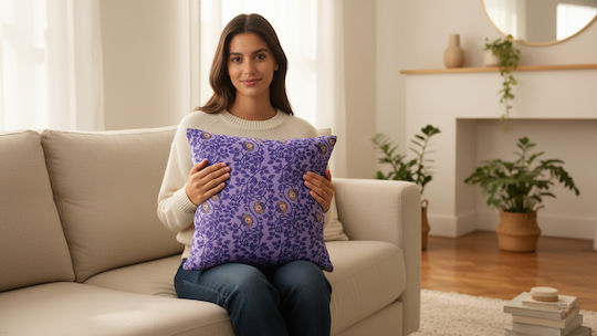 Inspiral Tree Purple Pillow Case 45x45cm