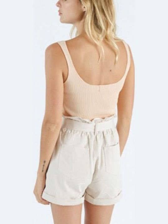 Damen Bluse mit Spaghetti-Träger Geprüft Beige 57424 FDE0