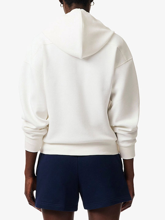 Damen Sweatshirt mit Kapuze Ecru