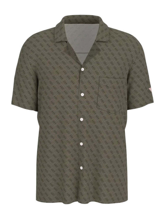 Short Sleeve Shirt in Regular Fit Green
