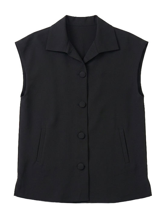 Damen Weste Schwarz