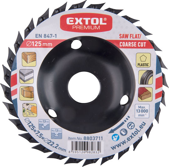 Extol Disc De Tăiere Lemn 125mm