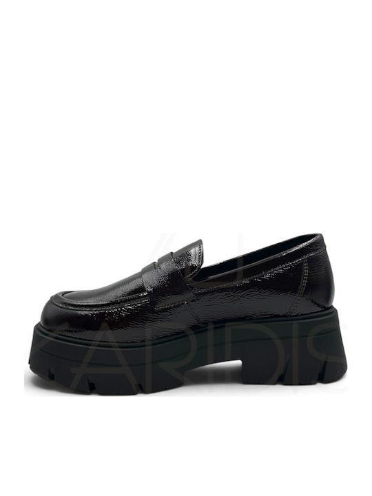 Leather Women's Moccasins in Burgundy Colour