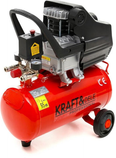 Kraft & Dele Compresor Aer Monofazat cu Rezervor de 24l
