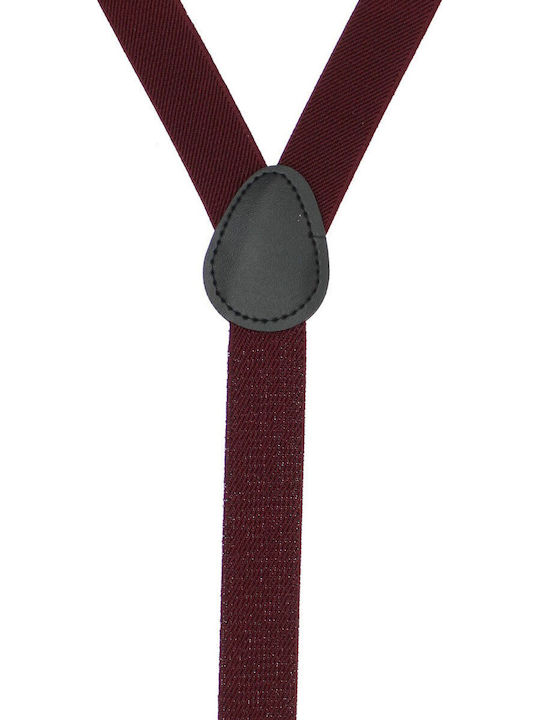 Children’s Suspenders Buticcochet Metal Fastenings Synthetic Fabric 25 Mm Burgundy Br468