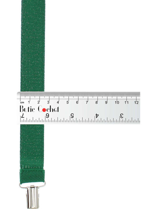 Breteli Pentru Copii ButicCochet Cu Închizători Metalice 25 Mm Verde Închis Br491