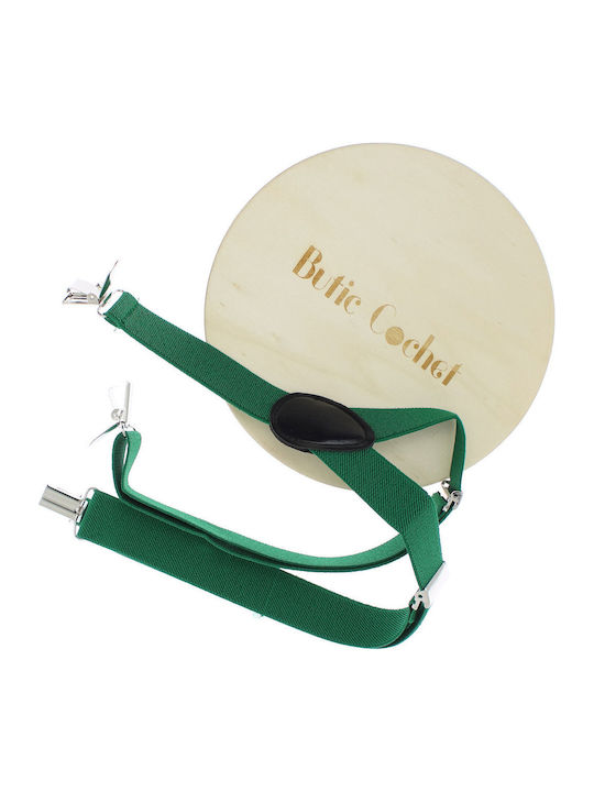 Breteli Pentru Copii ButicCochet Cu Închizători Metalice 25 Mm Verde Închis Br491