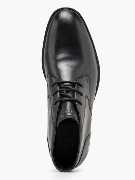 Lässige Herrenstiefel aus Leder in Schwarz