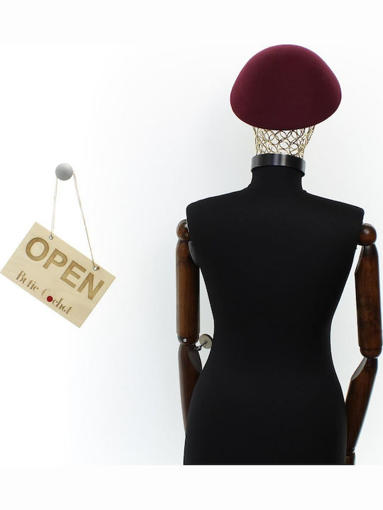 ButicCochet Pălărie Din Lână Burgundy Pentru Femei