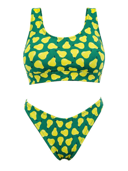 Bikini-Set Grün 3 Stücke
