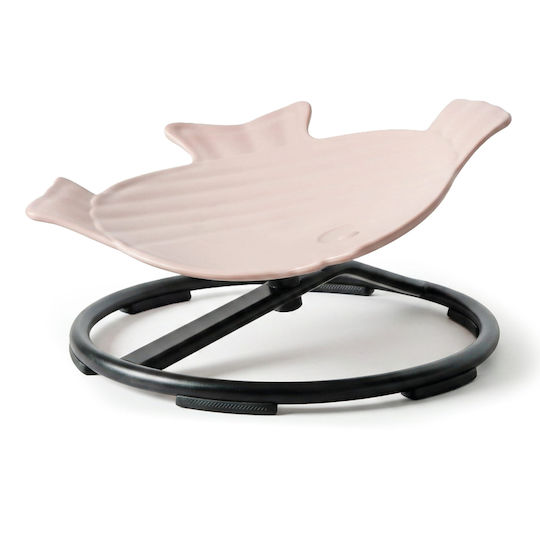 Mini Carousel Kids Fish Rotating Sensory Seat Rocking Chair Beige Color