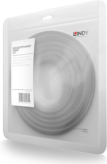 Lindy S/FTP Cat.6 (Gigabit) Καλώδιο Δικτύου Ethernet 0.5m Γκρι