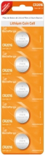 MediaRange Lithium Coin Cell Batterien CR2016 3V 5Stück