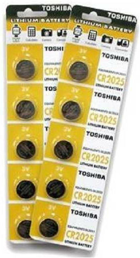 Toshiba Μπαταρίες Λιθίου Ρολογιών CR2025 5τμχ