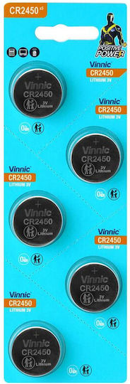 Vinnic Μπαταρία Λιθίου Ρολογιών CR2450 3V 1τμχ