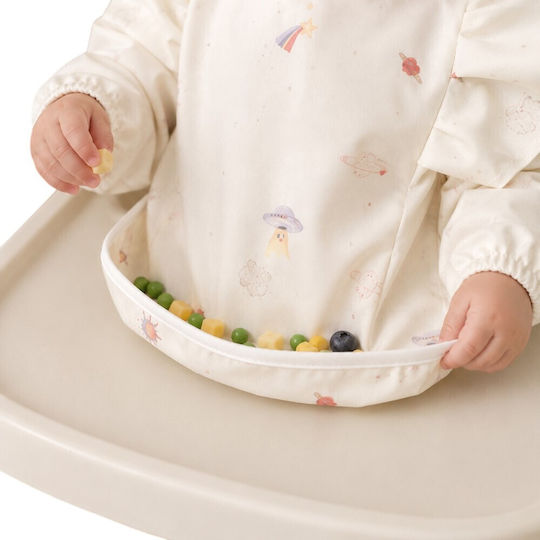Queen Mother Salopetă impermeabilă din material textil cu mâneci ecru