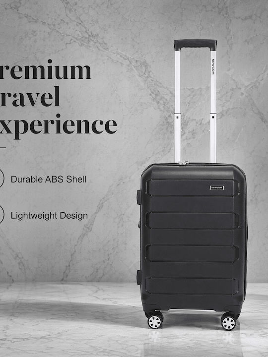 Newcom Cabin Hard Black Suitcase Height 50cm