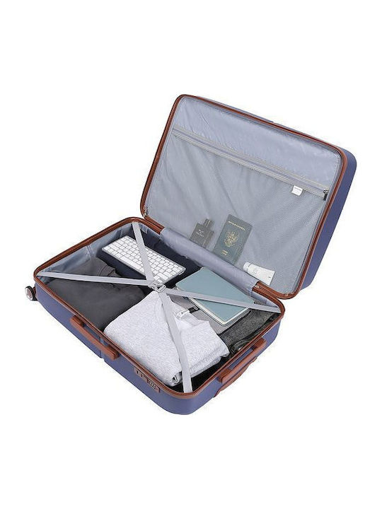 Newcom Cabin Hard Blue Suitcase 56cm Height