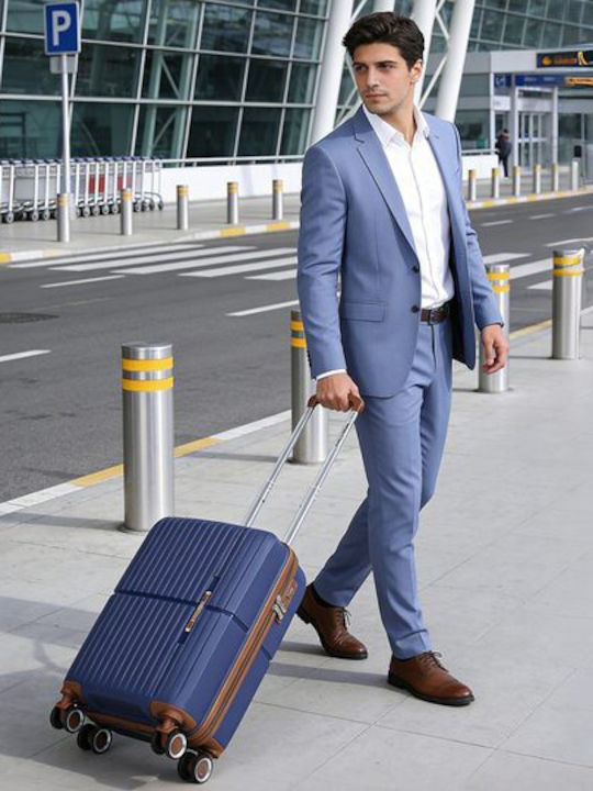 Newcom Cabin Hard Blue Suitcase 56cm Height