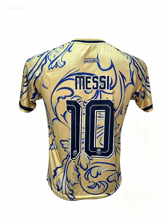 Мъжка Футболна Екипировка Messi Национален Отбор Аржентина Златно-синьо-небесносиня 170826-10