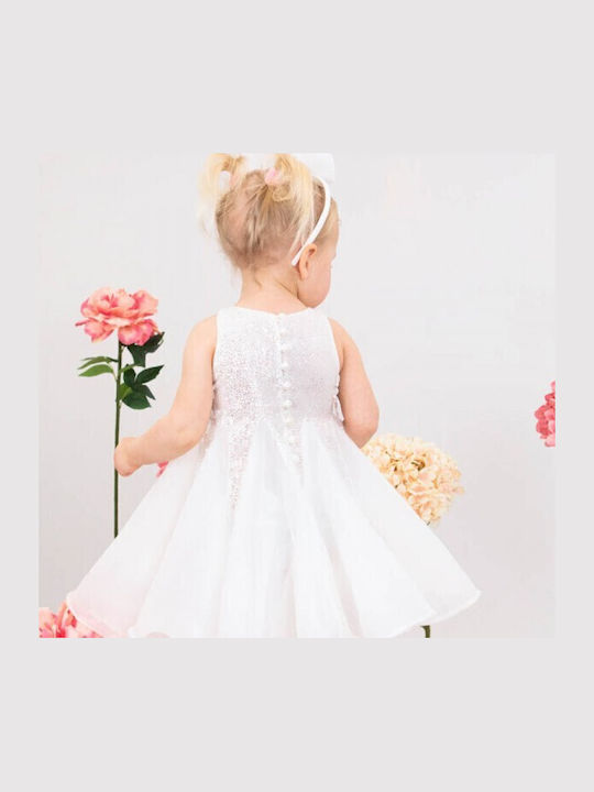Bambolino Asimina Rochie de Botez Albă