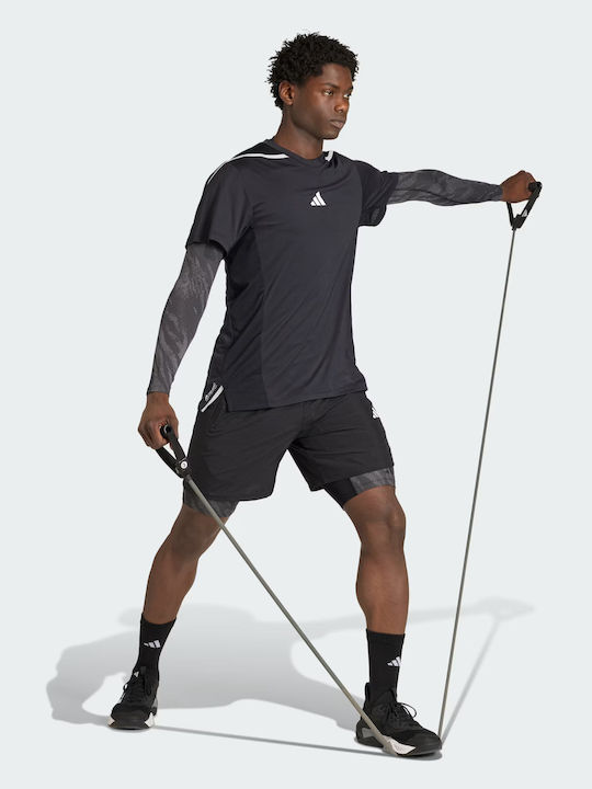 adidas Techfit Cămașă Termică Cu Mâneci Lungi Pentru Bărbați Compresie Neagră
