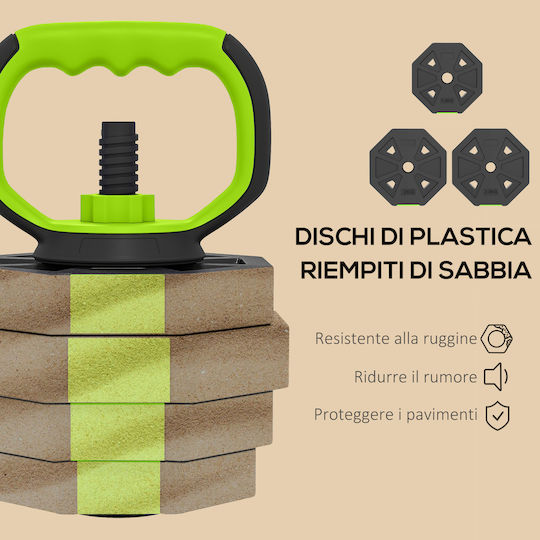 Sportnow Αλτήρες Σετ με Μπάρα Συνολικού Βάρους 25kg με Βάση