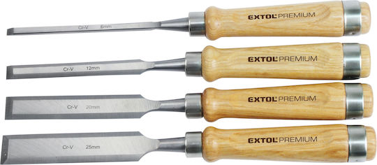 Dălți Extol Premium 8812420 Crv Mâner Fag 6-12-25mm