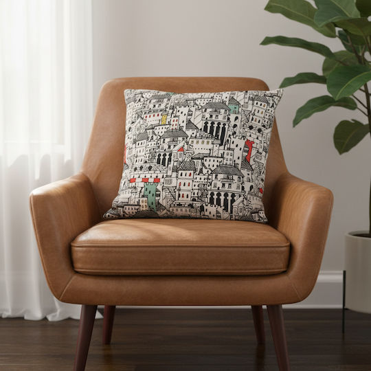 Inspiral Tree Black Decorative Pillow Case 45x45cm
