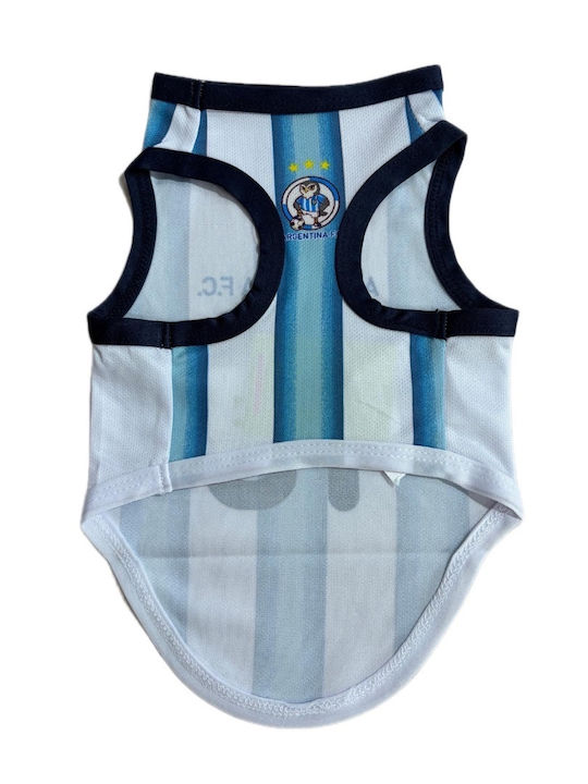 Replica Hundeshirts National Argentina 10 Weiß Blau gestreift