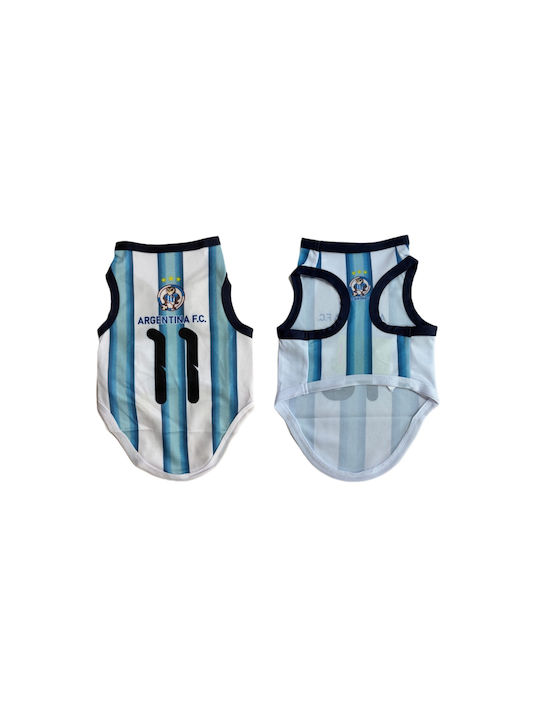 Replica Hundeshirts Nationalmannschaft Argentinien 11 Weiß Blau Gestreift 180826-06