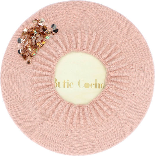 Beretă De Damă ButicCochet O Mărime Lână Design Cu Paiete Roz Bsc433