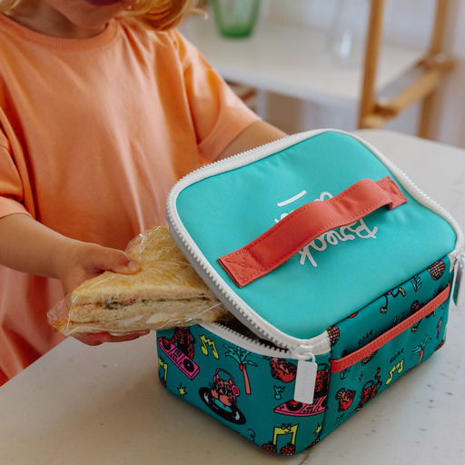 Hello Hossy Schulische Isolierte Kinder Lunchtasche Handtasche 3l Schwarze 14,5x10x20,5cm