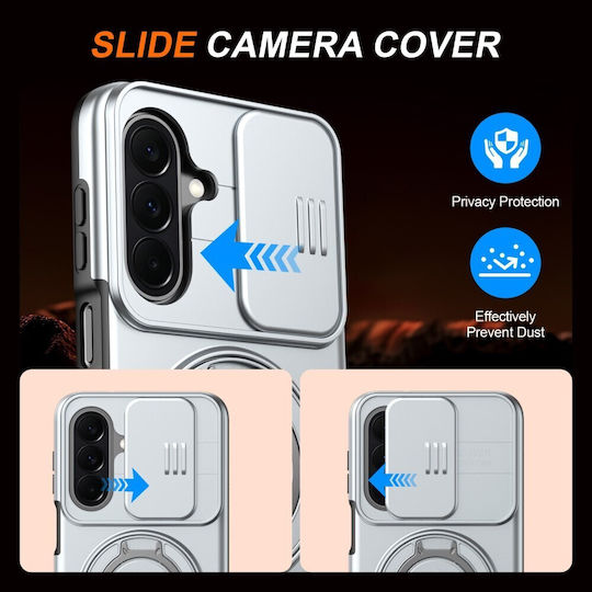 Sliding Cover Hard Case Ring Grey Samsung Galaxy A27 5g