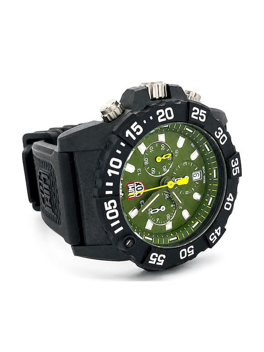 Luminox Navy Seal Ανδρικό Ρολόι 45mm Χρονογράφος Μπαταρίας με Μαύρο Καουτσούκ Λουράκι