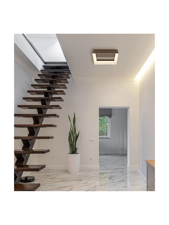 Globo Lighting Таванно Осветително Тяло Кафяво с Интегриран LED