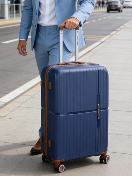 Newcom Medium Hard Blue Suitcase
