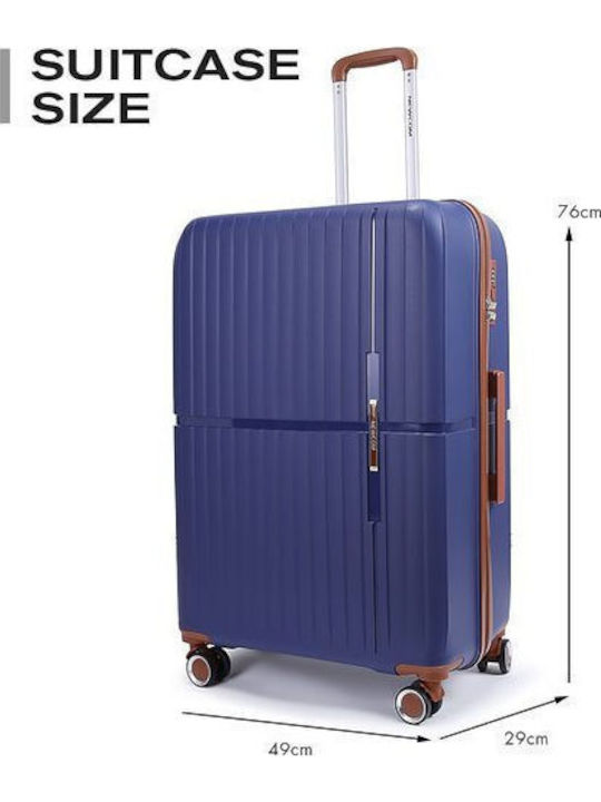 Newcom Medium Hard Blue Suitcase