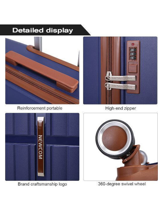Newcom Medium Hard Blue Suitcase