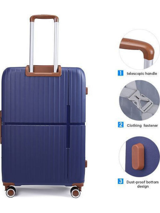 Newcom Medium Hard Blue Suitcase