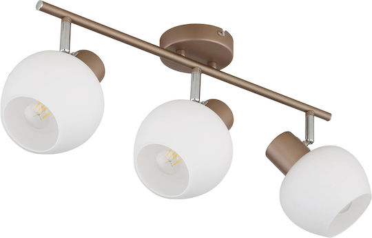 Globo Lighting Τριπλό Σποτ σε Καφέ Χρώμα Globo Lighting Τριπλό Σποτ σε Καφέ Χρώμα