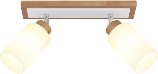 Globo Lighting Διπλό Σποτ σε Καφέ Χρώμα