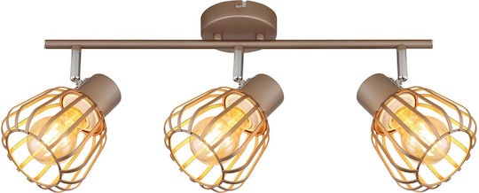 Globo Lighting Spot Triplu În Culoare Maro
