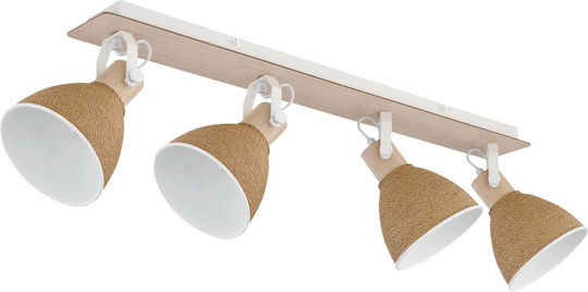 Globo Lighting Σποτ με 4 Φώτα σε Λευκό Χρώμα Globo Lighting Σποτ με 4 Φώτα σε Λευκό Χρώμα