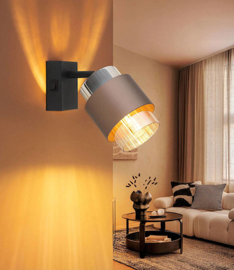Globo Lighting Einzelne Decken- und Wandleuchte in Schwarz Farbe
