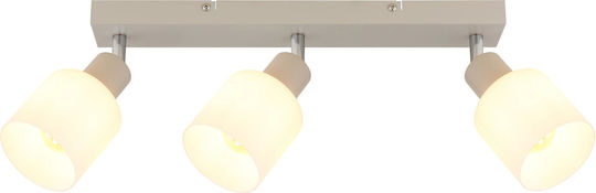 Globo Lighting Τριπλό Σποτ με Ντουί E14 σε Μπεζ Χρώμα