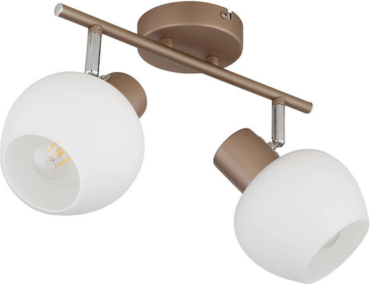 Globo Lighting Διπλό Σποτ σε Καφέ Χρώμα Globo Lighting Διπλό Σποτ σε Καφέ Χρώμα